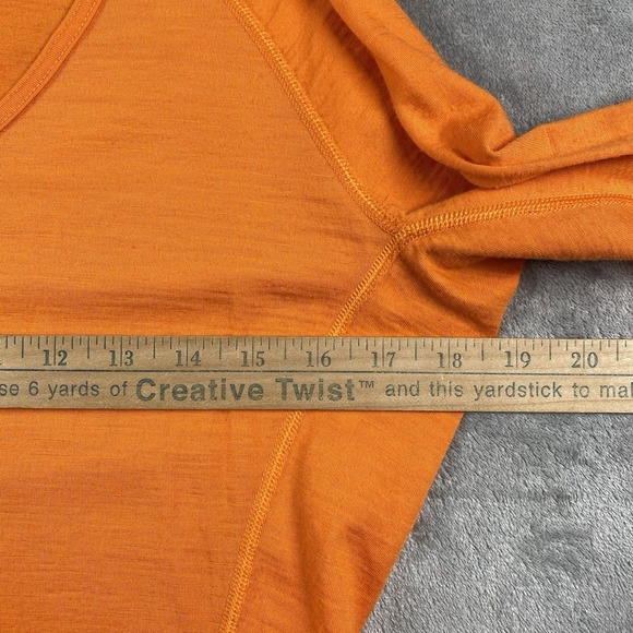 Icebreaker Shirt Womens M BodyFit+ 200 100% Merino Wool V Neck Long Sleeve Ombre - Picture 10 of 13